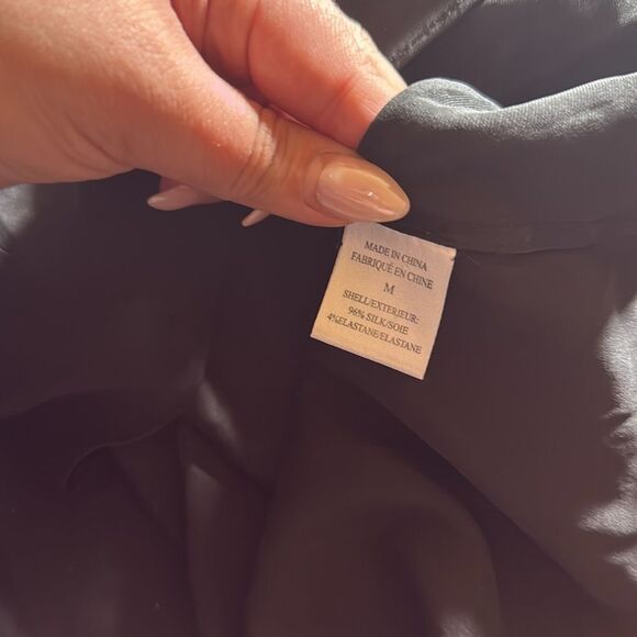 THEORY silk blend cowl neck blouse - Picture 2 of 3